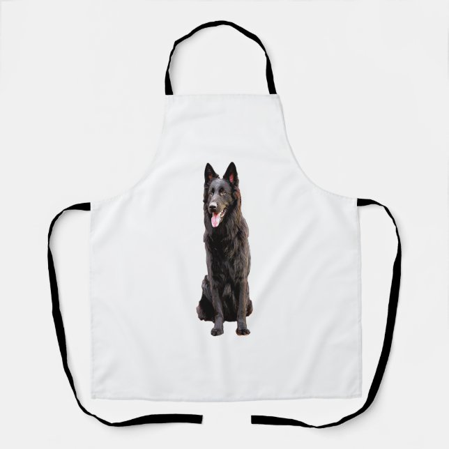 German Shepherd Black Dog Schürze (Vorderseite)