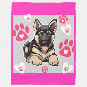 German Shepherd Blanket Fleecedecke