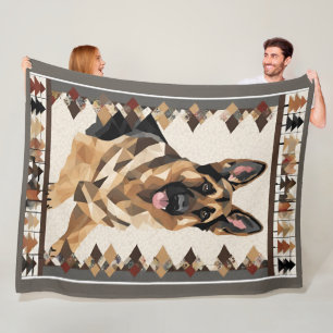 German Shepherd Blanket Fleecedecke