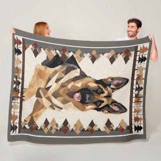 German Shepherd Blanket Fleecedecke