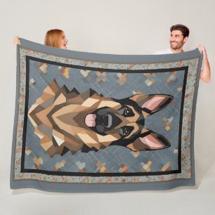 German Shepherd Blanket Fleecedecke