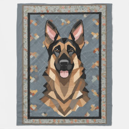 German Shepherd Blanket Fleecedecke