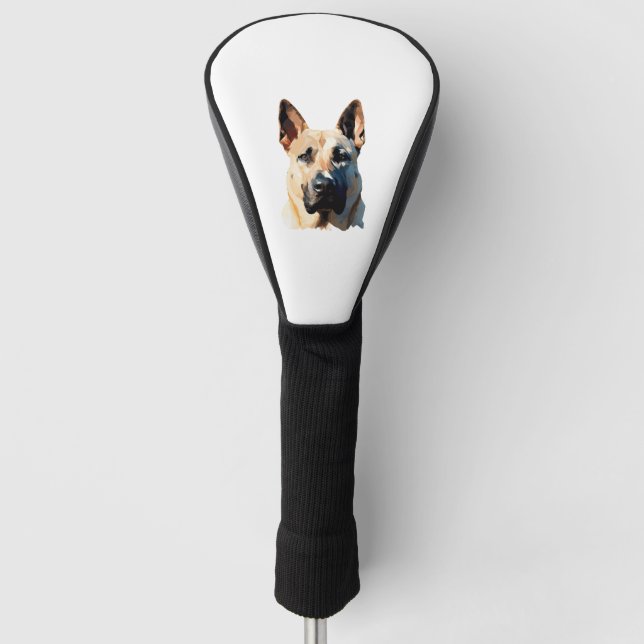 German Shepherd Blond Polygon Style Classic T-Shir Golf Headcover (Vorderseite)