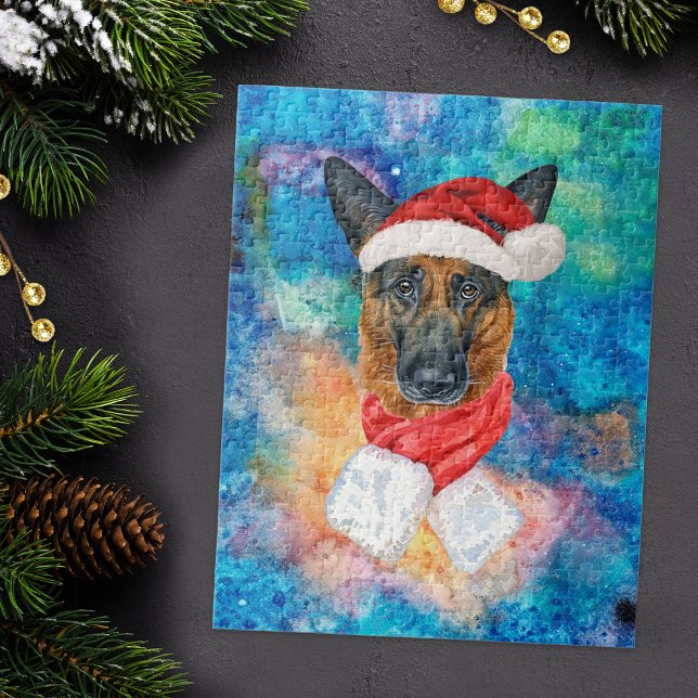 German Shepherd Breed Dog Weihnachten Puzzle (Von Creator hochgeladen)