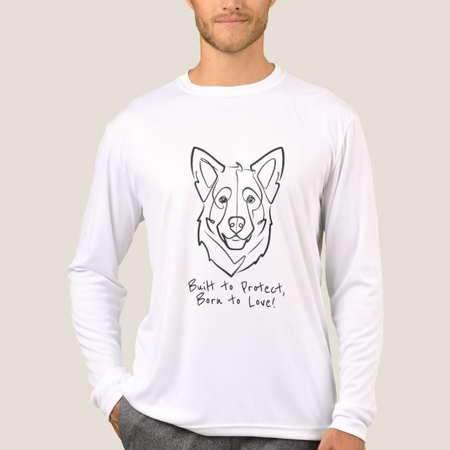 German Shepherd, Built to Protect, Born to Love! Tri-Blend Shirt (Vorderseite)