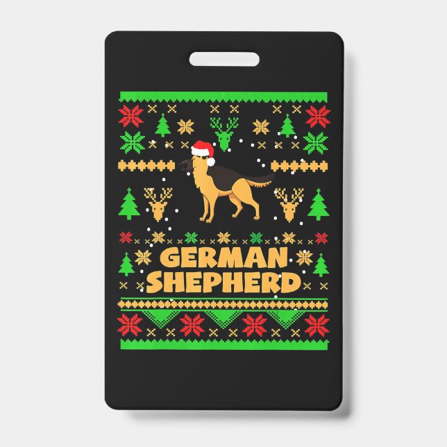 German Shepherd Christmas Ausweis (Vorderseite)