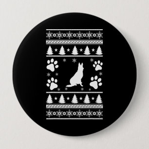 German Shepherd Christmas Button