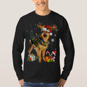 German Shepherd Christmas Dog Reindeer Funny Xmas T-Shirt