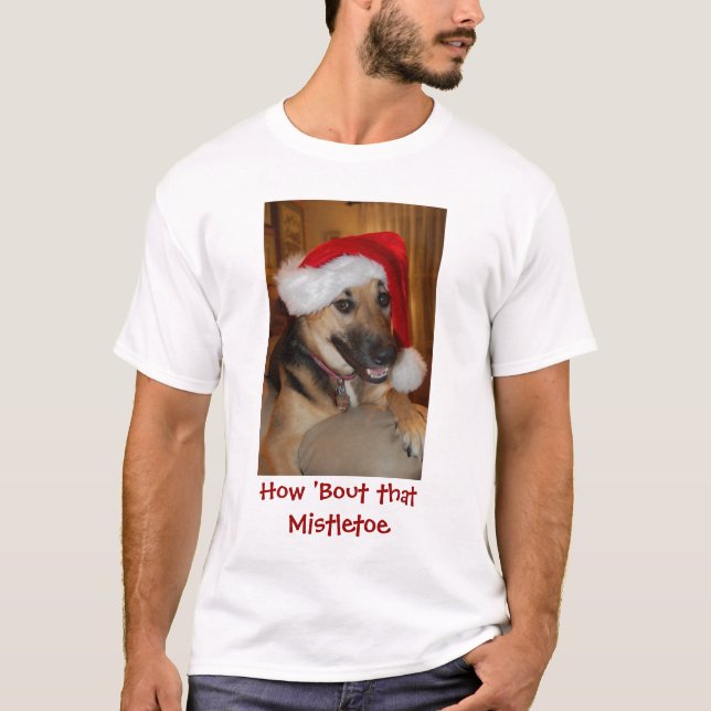 German Shepherd Christmas Dog T-Shirt (Vorderseite)