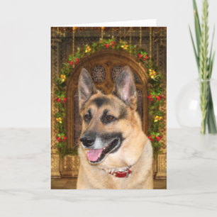 German Shepherd Christmas Feiertagskarte