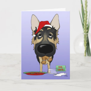 German Shepherd Christmas Feiertagskarte