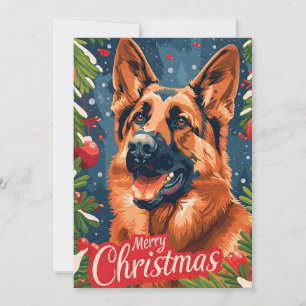 German Shepherd Christmas Feiertagskarte