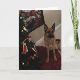 German Shepherd Christmas Feiertagskarte