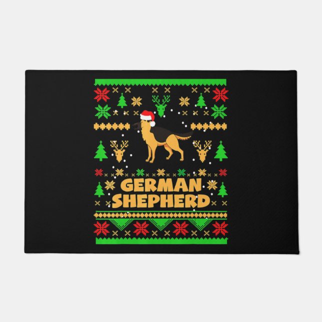 German Shepherd Christmas Fußmatte (Vorderseite)