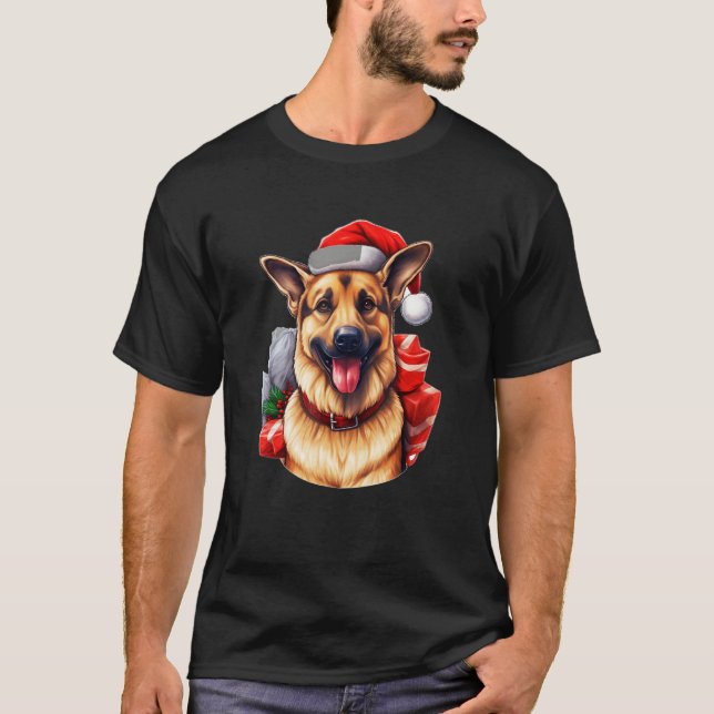 German Shepherd Christmas German Shepherd Owners T-Shirt (Vorderseite)
