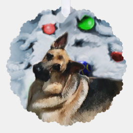 German Shepherd Christmas Geschenke Ornament Karte