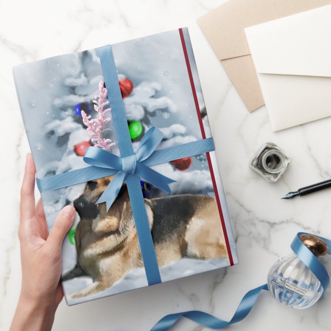 German Shepherd Christmas Geschenkpapier (Schenken)