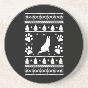 German Shepherd Christmas Getränkeuntersetzer