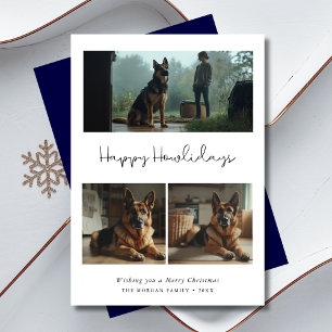 German Shepherd Christmas Happy Howlidays Foto Feiertagskarte