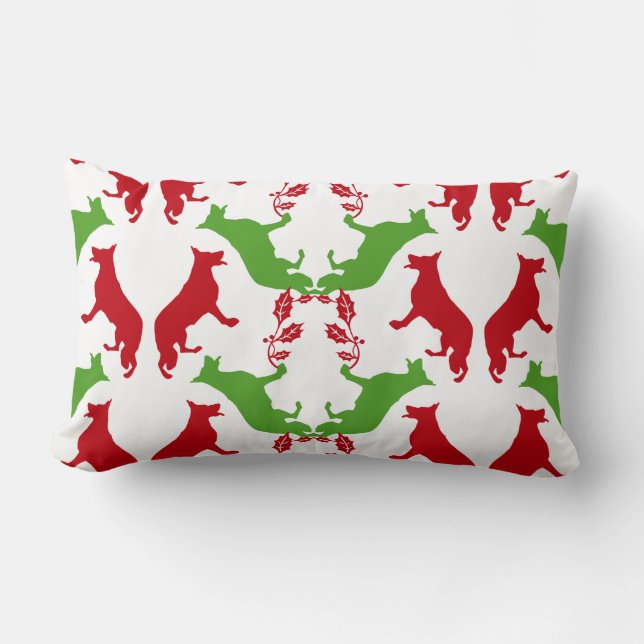 German Shepherd Christmas Lendenkissen (Vorderseite)