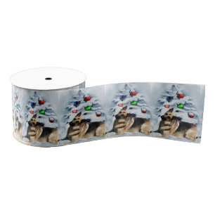 German Shepherd Christmas Ripsband