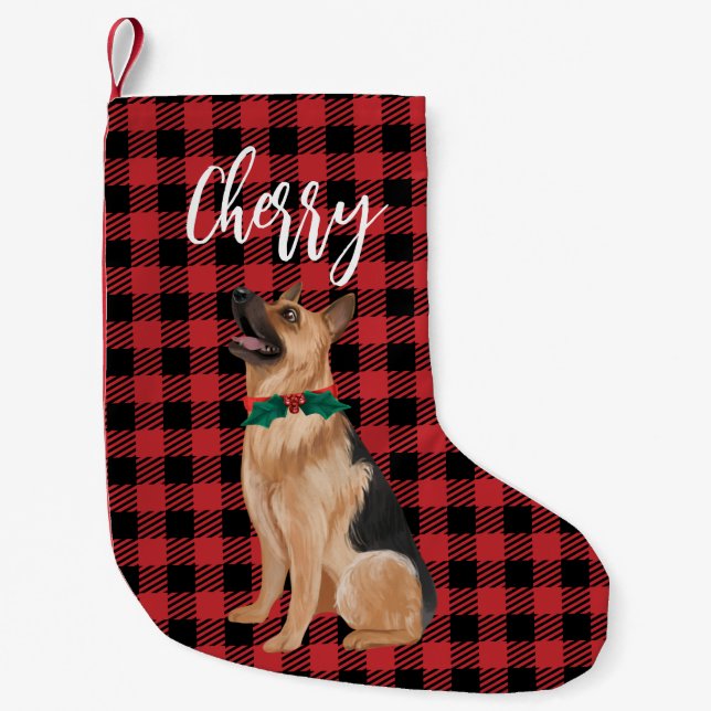 German Shepherd Christmas Strumpf Kleiner Weihnachtsstrumpf (Vorderseite)