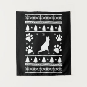 German Shepherd Christmas Wandteppich