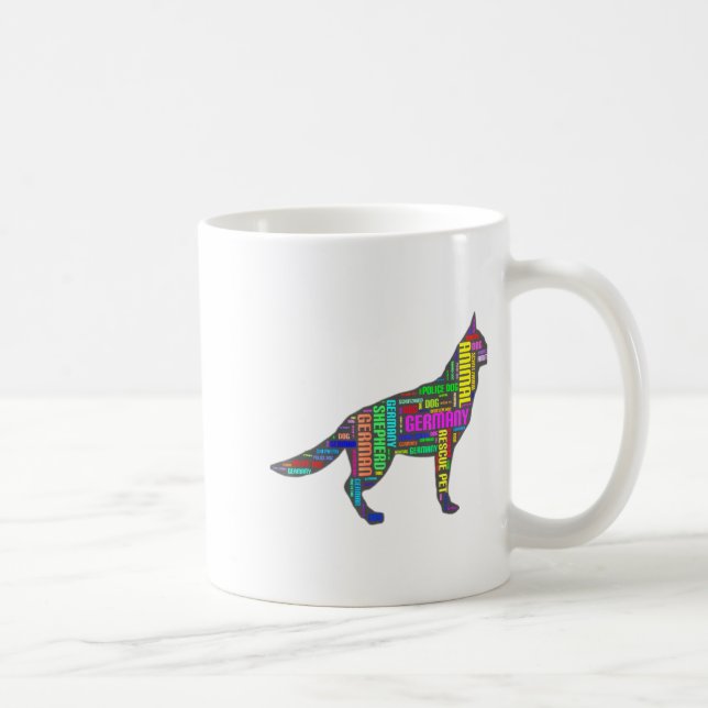 German Shepherd Cloud Tygraphy  Kaffeetasse (Rechts)
