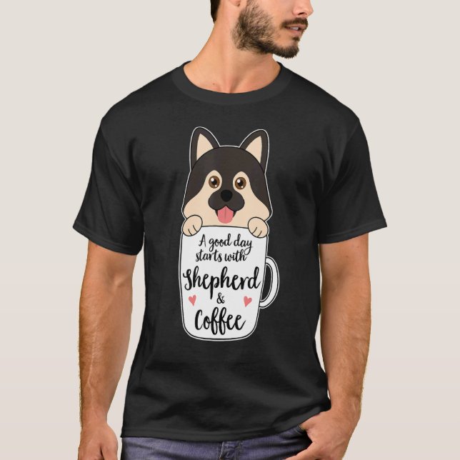 German Shepherd Coffee Tasse T-Shirt (Vorderseite)