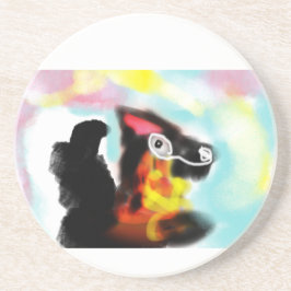 German Shepherd  colorful Getränkeuntersetzer