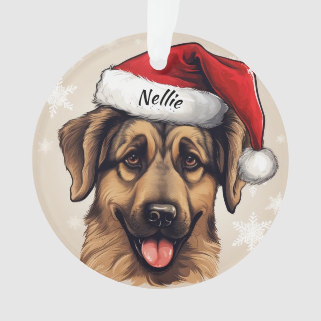 German Shepherd Custom Christmas Ornament (Vorderseite)