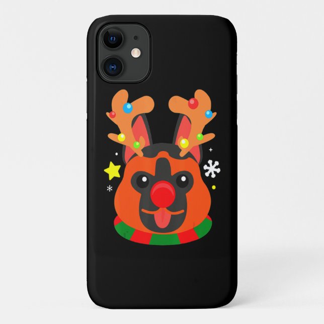 German Shepherd Cute Christmas Case-Mate iPhone Hülle (Rückseite)