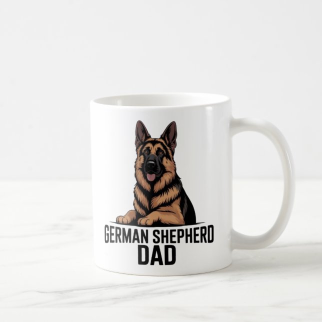 german shepherd dad german shepher lover dog cofee kaffeetasse (Rechts)