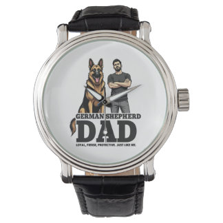 German Shepherd Dad – Loyal. Fierce. Protective. Armbanduhr