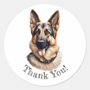 German Shepherd Danke! Aufkleber