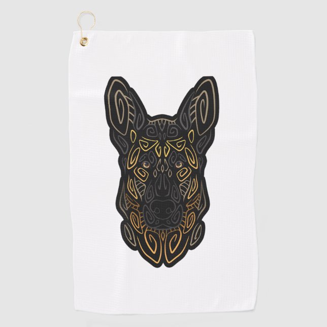 German Shepherd Design German Shepherd Gifts Dog O Golfhandtuch (Vorderseite)