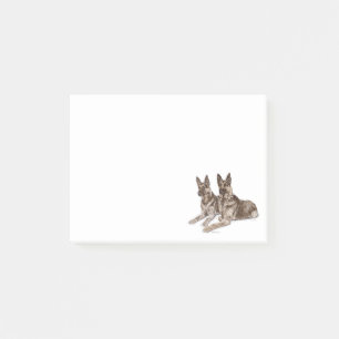 German Shepherd Dog Art Post-it Klebezettel