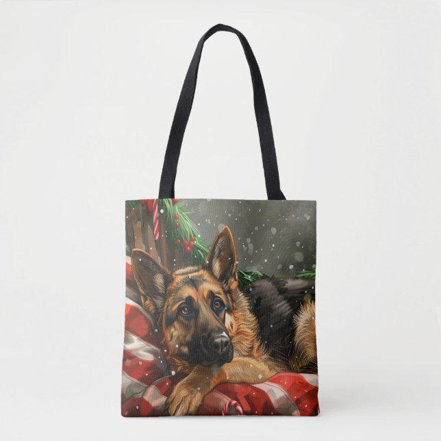 German Shepherd Dog Christmas Festive (Vorderseite)