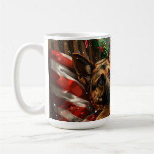 German Shepherd Dog Christmas Festive Kaffeetasse