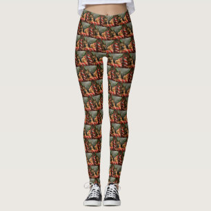 German Shepherd Dog Christmas Festive Leggings