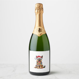 German Shepherd Dog Christmas Lights Weihnachtsman