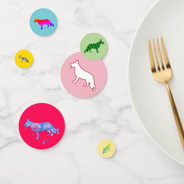 German Shepherd Dog Confetti Konfetti (Gruppe)