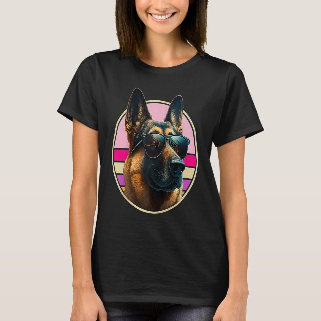 German Shepherd Dog Costume Outfit Mom Dad Raglan  T-Shirt (Vorderseite)