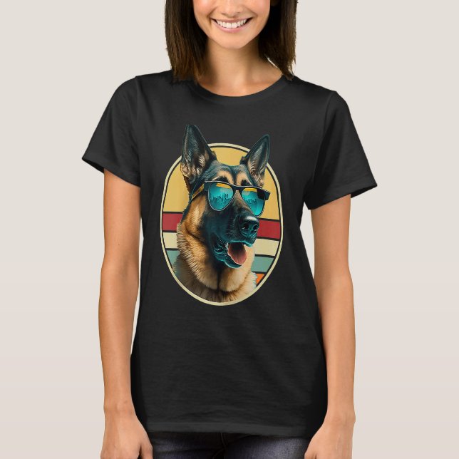 German Shepherd Dog Costume Outfit Mom Dad Raglan  T-Shirt (Vorderseite)