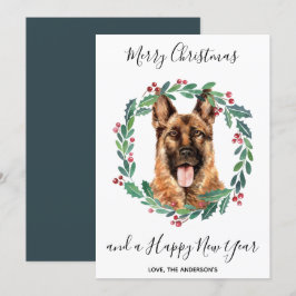 German Shepherd Dog Elegant Frohe Weihnachten
