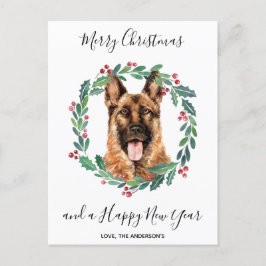 German Shepherd Dog Elegant Frohe Weihnachten