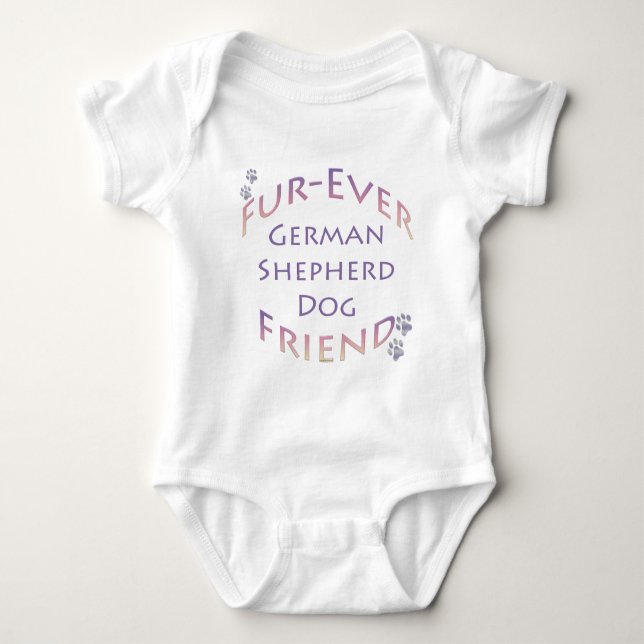 German Shepherd Dog Furever Baby Strampler (Vorderseite)