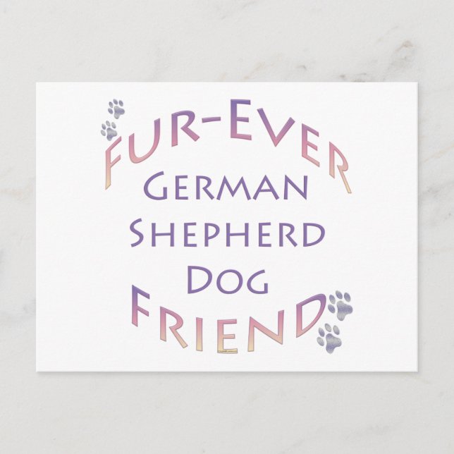 German Shepherd Dog Furever Postkarte (Vorderseite)