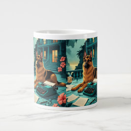 German Shepherd Dog Gentleman Vintag Jumbo-Tasse