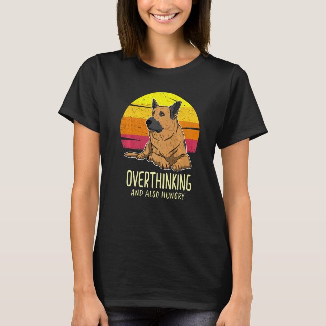German Shepherd Dog Gsd Sunset 37 T-Shirt (Vorderseite)